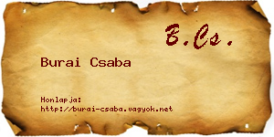 Burai Csaba névjegykártya