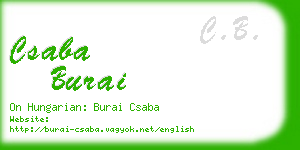 csaba burai business card